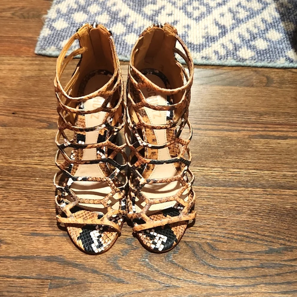Schutz caged heeled sandal size 6.5 - Picture 1 of 5